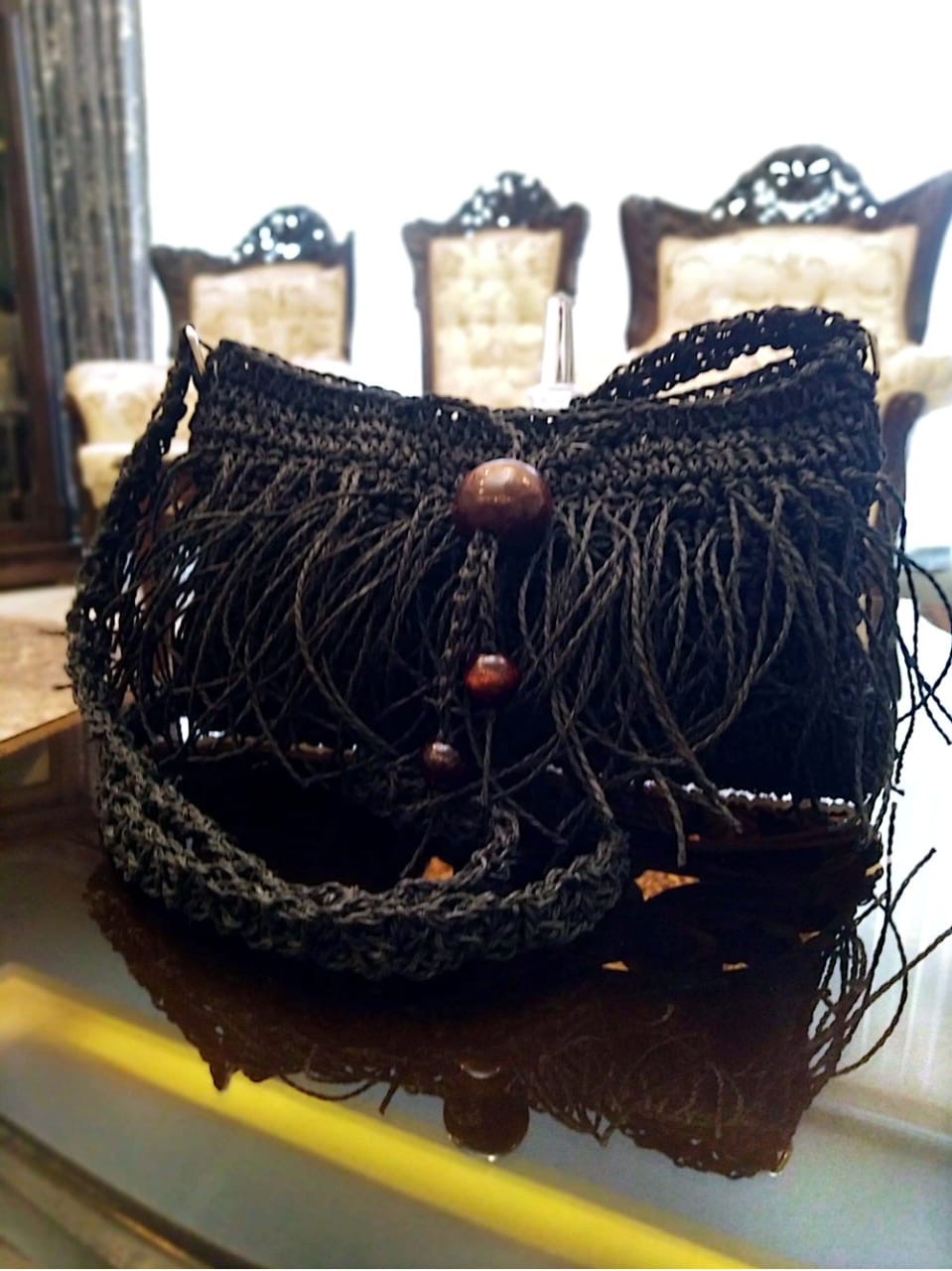 کیف دوشی رافیا استردار نخ ترک رافیا M10